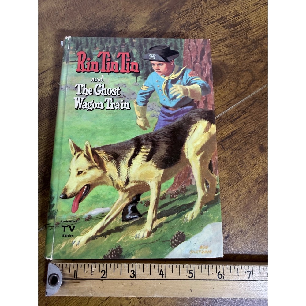 Whitman Rin Tin Tin Ghost Wagon Train Book 1958 Vintage Hardcover Western TV